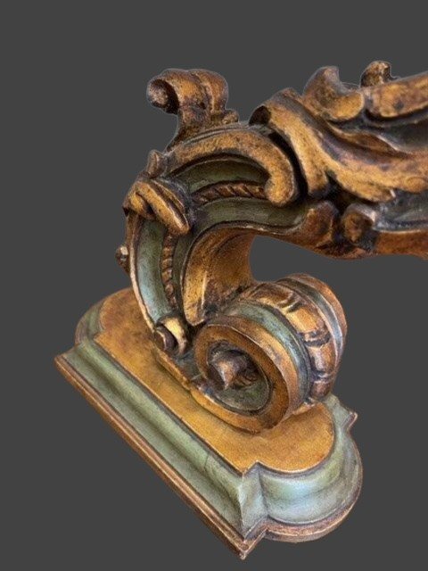 APPLIQUES IN LEGNO LACCATO E DORATO -photo-2