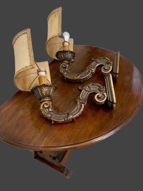 APPLIQUES IN LEGNO LACCATO E DORATO -photo-4