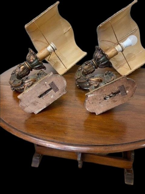 APPLIQUES IN LEGNO LACCATO E DORATO -photo-6