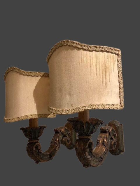 APPLIQUES IN LEGNO LACCATO E DORATO 