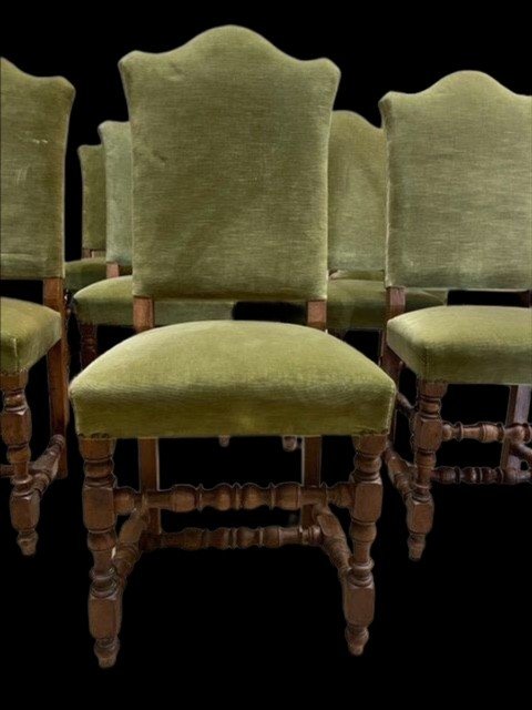 SERIE DI OTTO SEDIE IN STILE RINASCIMENTALE  -photo-2