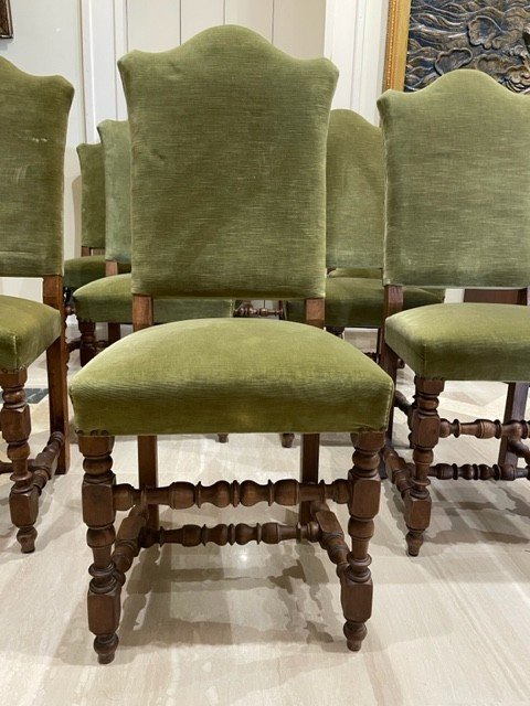 SERIE DI OTTO SEDIE IN STILE RINASCIMENTALE  -photo-3