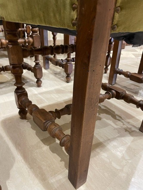 SERIE DI OTTO SEDIE IN STILE RINASCIMENTALE  -photo-5