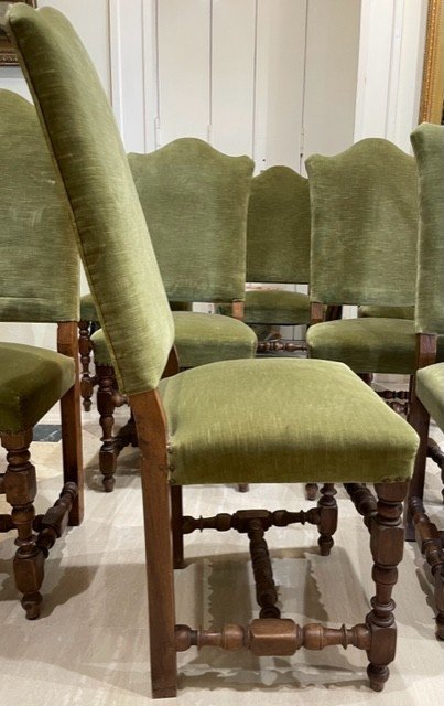 SERIE DI OTTO SEDIE IN STILE RINASCIMENTALE  -photo-6