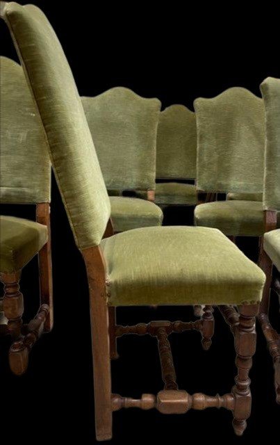 SERIE DI OTTO SEDIE IN STILE RINASCIMENTALE  -photo-8