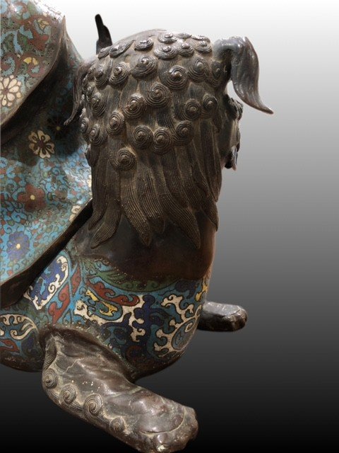 SCULTURA IN BRONZO CLOISONNE' -photo-2