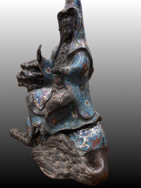 SCULTURA IN BRONZO CLOISONNE' -photo-8