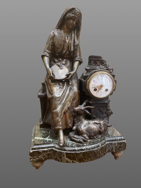OROLOGIO IN ANTIMONIO E MARMO-photo-3