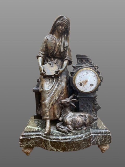 OROLOGIO IN ANTIMONIO E MARMO-photo-4