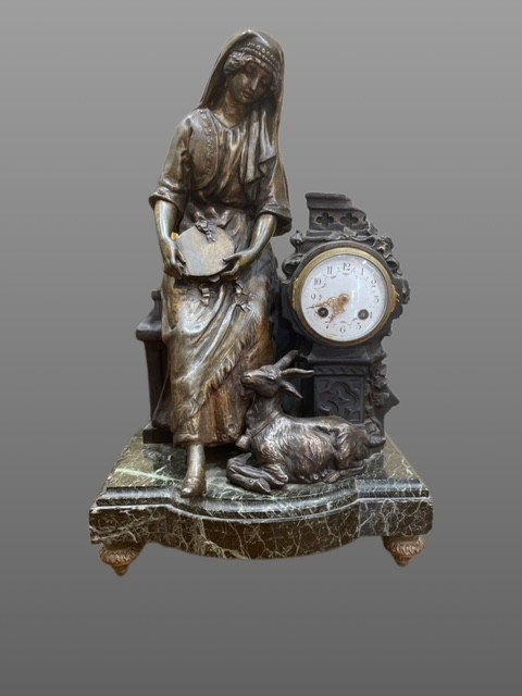 OROLOGIO IN ANTIMONIO E MARMO
