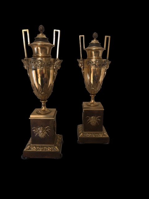 COPPIA DI VASI IN BRONZO-photo-4