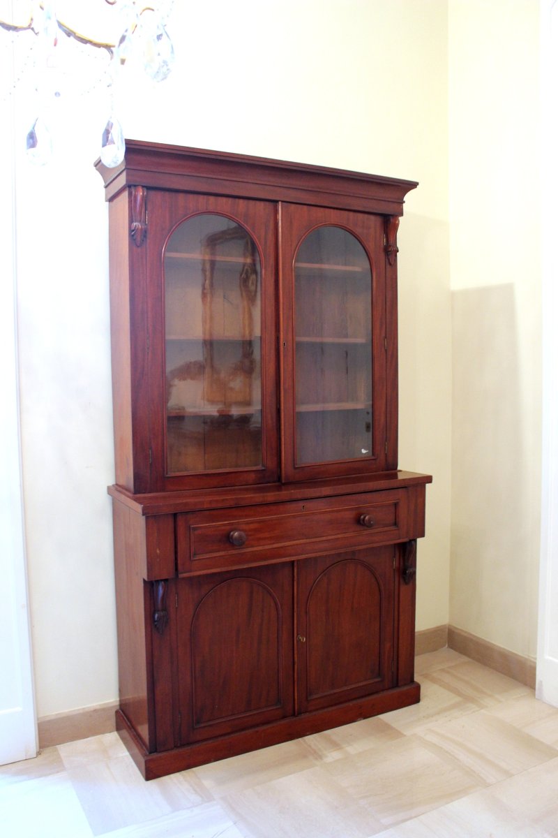 Bookcase vittoriana in mogano-photo-6