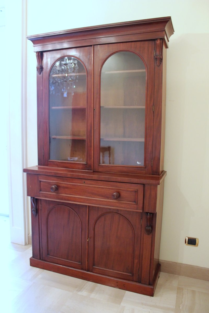 Bookcase vittoriana in mogano-photo-8