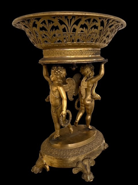 Centrotavola in bronzo impero 