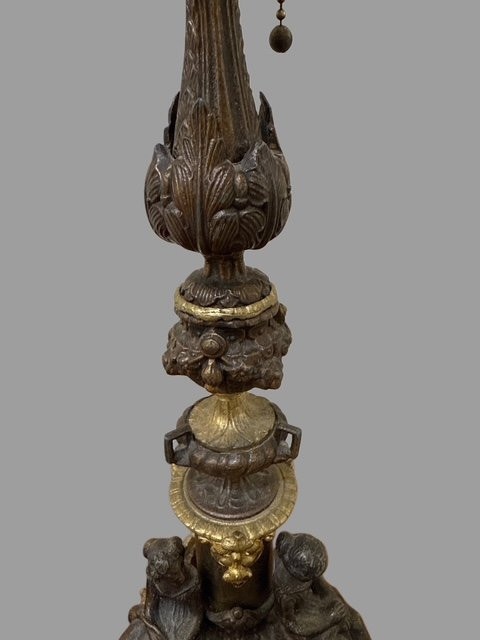 Coppia di lampade in bronzo -photo-6