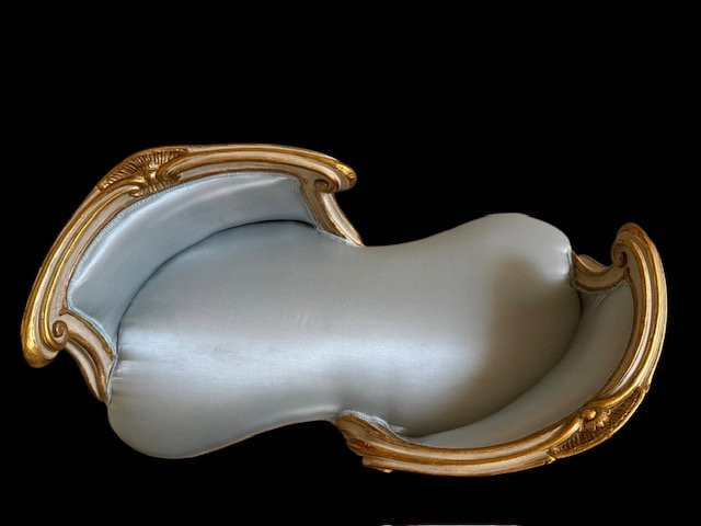 Divanetto laccato e dorato-photo-2