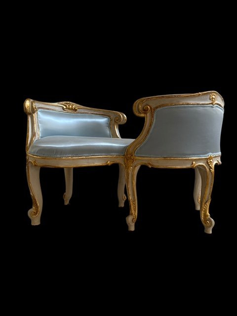 Divanetto laccato e dorato-photo-3