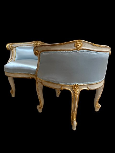 Divanetto laccato e dorato-photo-4