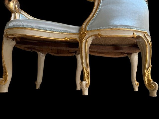Divanetto laccato e dorato-photo-6