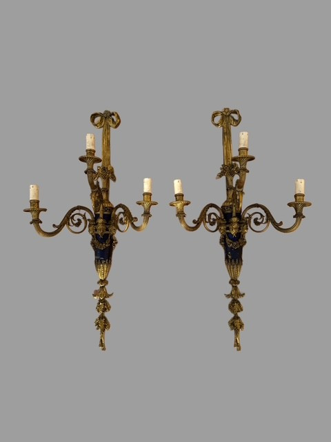 Coppia di appliques in bronzo 