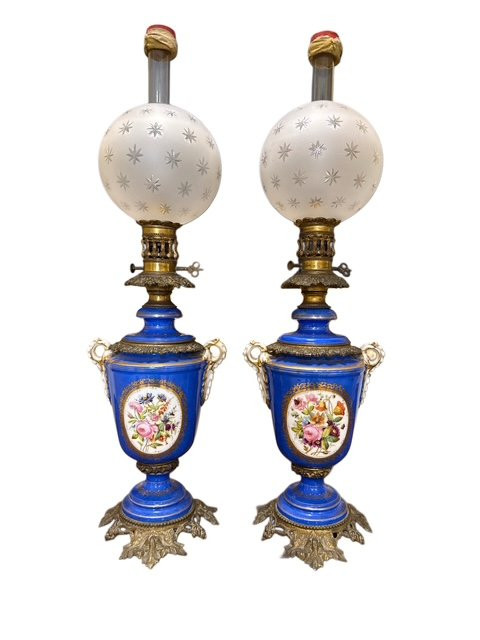 Coppia di lampade in porcellana -photo-2