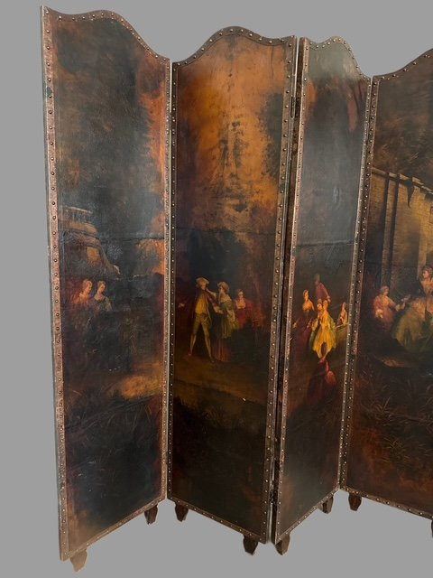 Paravento dipinto a sei pannelli -photo-3