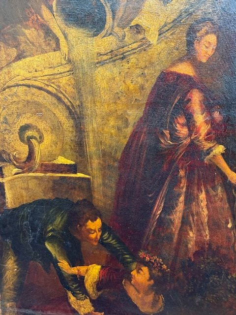 Paravento dipinto a sei pannelli -photo-6