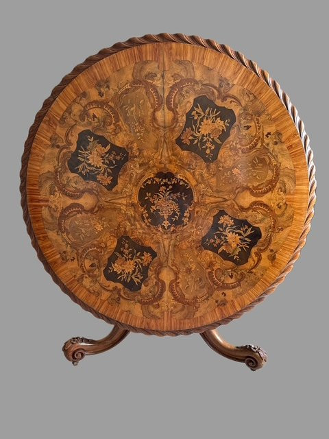 Tavolo da centro intarsiato-photo-4