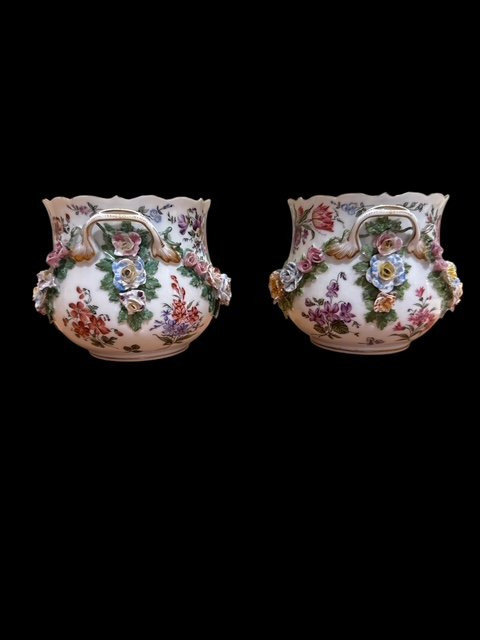 Coppia di cachepot in porcellana -photo-4