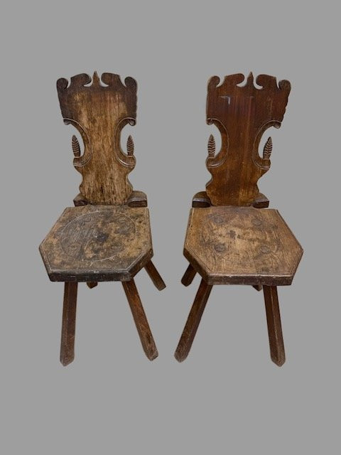 Coppia di sedie in noce -photo-2