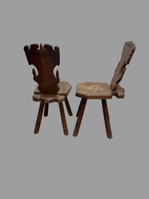 Coppia di sedie in noce -photo-3