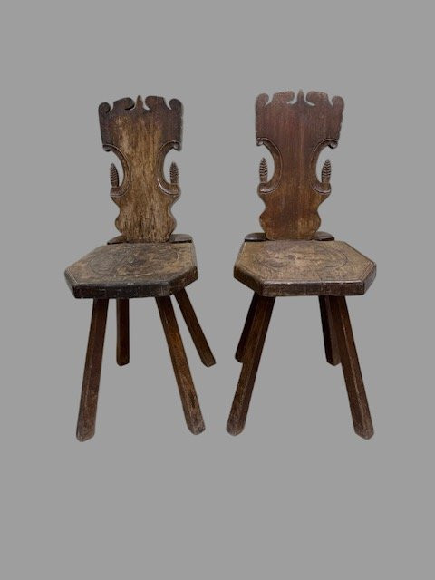 Coppia di sedie in noce -photo-7