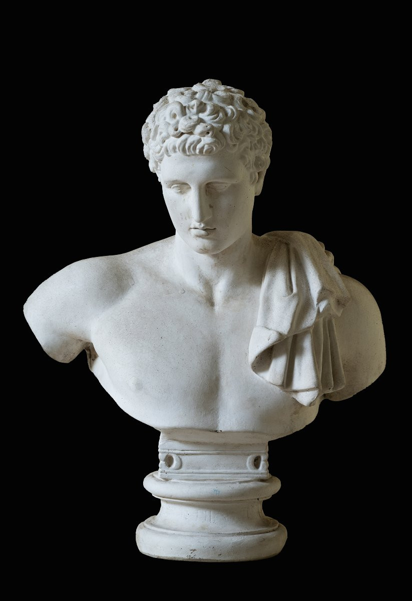 Coppia di busti in scagliola-photo-4