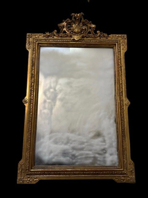 Specchiera dorata francese-photo-3