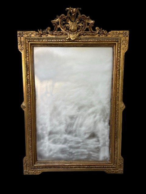 Specchiera dorata francese-photo-4