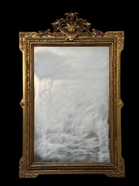 Specchiera dorata francese-photo-3