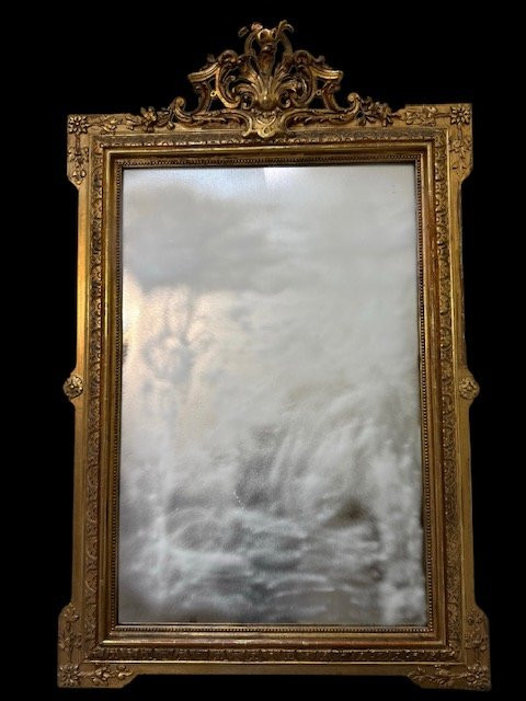 Specchiera dorata francese-photo-7