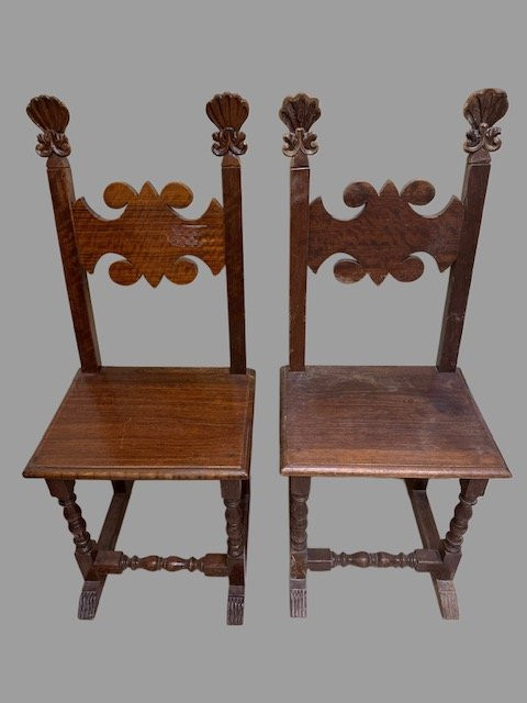 Coppia di sedie in noce -photo-2