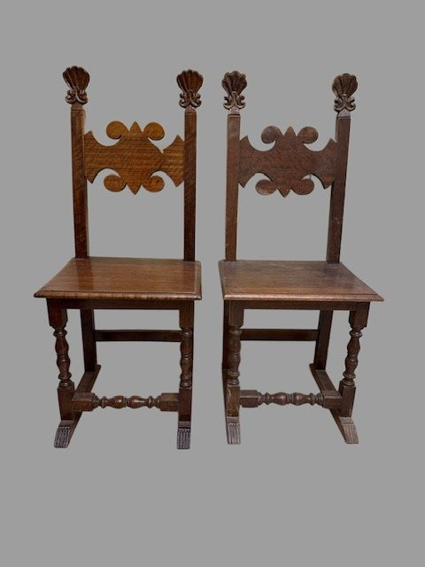 Coppia di sedie in noce -photo-4