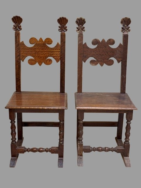 Coppia di sedie in noce -photo-1