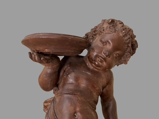 Coppia di sculture in terracotta -photo-1