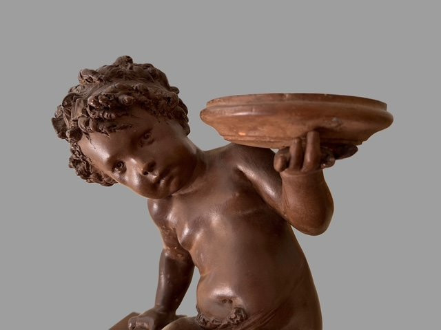 Coppia di sculture in terracotta -photo-3