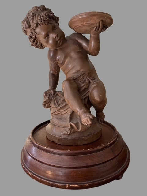 Coppia di sculture in terracotta -photo-6