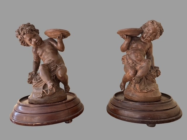 Coppia di sculture in terracotta 