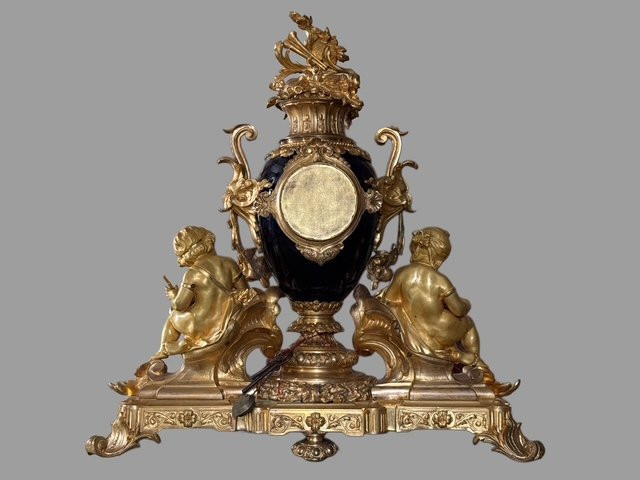 Orologio in bronzo  e porcellana-photo-4