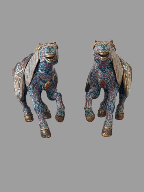 Coppia di cavalli Cloisonne' -photo-4
