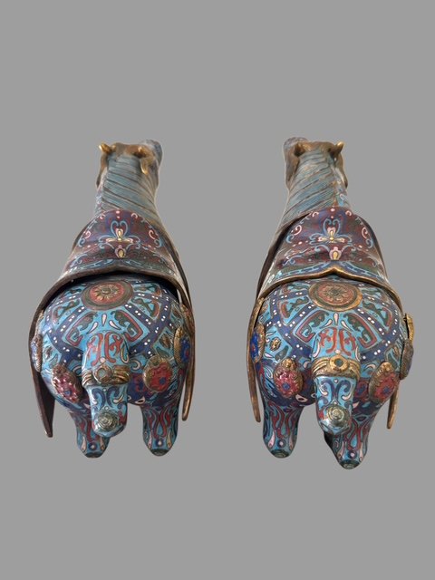 Coppia di cavalli Cloisonne' -photo-4
