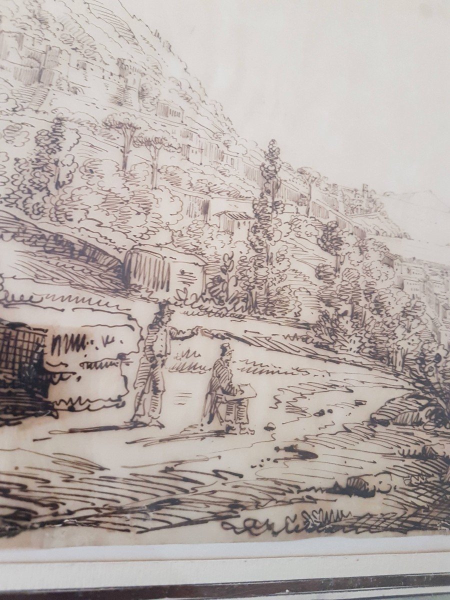 Il molo di Castellammare, disegno a china -photo-2