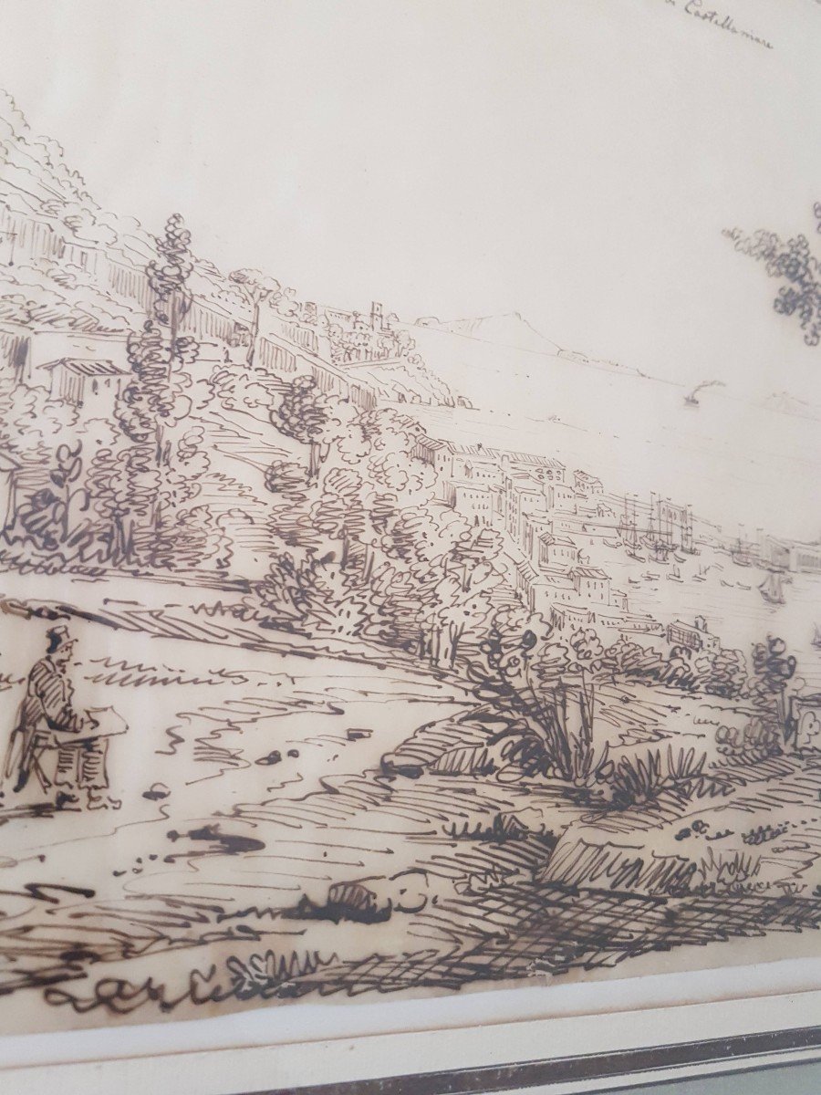 Il molo di Castellammare, disegno a china -photo-3