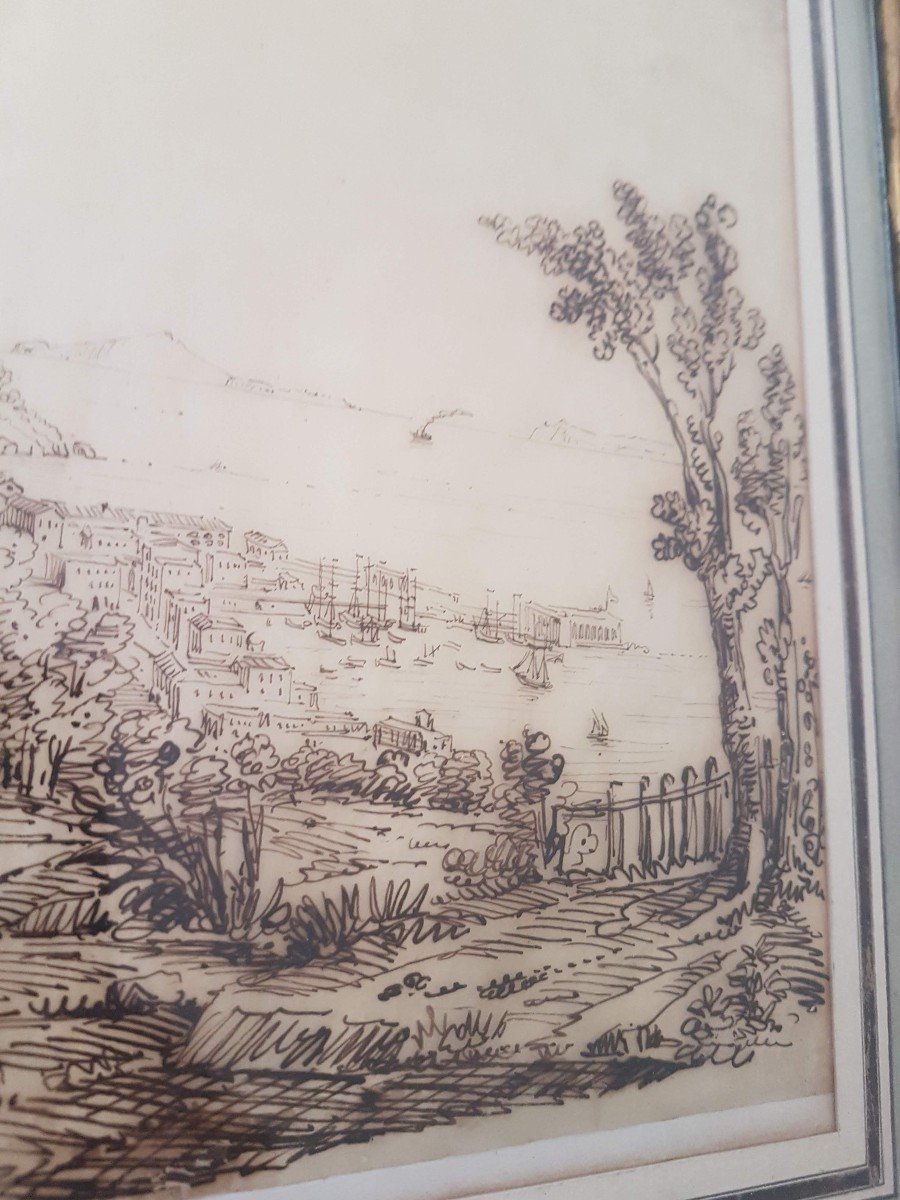 Il molo di Castellammare, disegno a china -photo-4